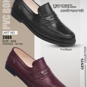 BABU-G- VSR MEN LOAFER BLACK- <br> 2404 (6X9)