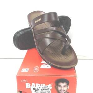 BABU-G-BGN- MAN SLIPPER-BROWN<br>5688-(6X9)