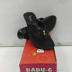 BABU-G-LADIES SLIPPER-BLACK-<br>JANVI-201-(4X7)