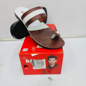 BABU-G-MAN SLIPPER-BR/WHT-<br>BG-5454-(6X9)