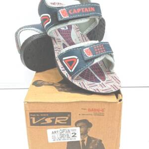 BABU-G-BGN- BOYS SANDAL -L.GRY.BLU- <br>CAPTAIN-(4X5)