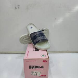 BABU-G-LADIES SLIPPER-GRY/RED-<br>CUSHION-03-(5X8)