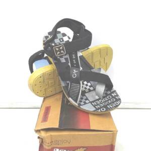 BABU-G-BGN- BOYS SANDAL -GRY.BLK<br>DON-201-(4X5)