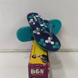 BABU-G-BGN-LADIES SLIPPER-NAVY/GREEN-<br>HEMA-03-(5X8)