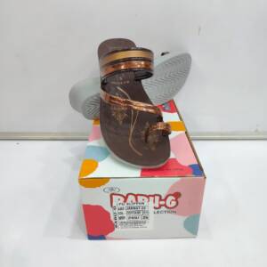 BABU-G-LADIES SLIPPER-BLACK/GOLD-<br>JANNAT-23-(5X8)