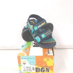 BABU-G-BGN- KIDS SANDAL -N.BLU/C.GRN<br>MONTY-4-(5X10)