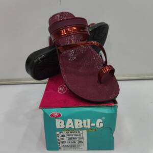 BABU-G-LADIES SLIPPER-CHERRY-<br>PRIYA 25 H-3-(4X7)