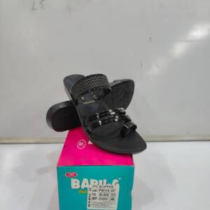 BABU-G- LADIES SLIPPER -BLACK<br>PRIYA-46-(4X7)