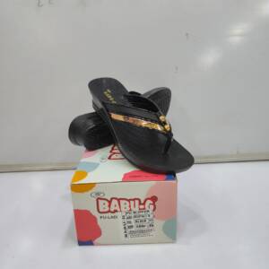 BABU-G-LADIES SLIPPER-BLACK-<br>RUPALI-08-(4X7)