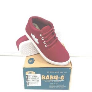BABU-G-BGN- KIDS SHOES -MEHROON<br>SUPER-1-(5X10)
