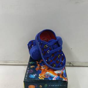 BABU-G-BGN- KIDS SHOES -R.BLUE- <br>VELCRO-01(14X18)