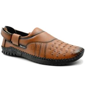 GLOSSY LIFE -MEN SANDAL -BROWN <br>GL-002