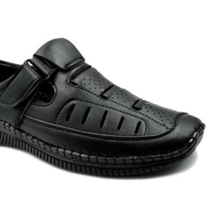 GLOSSY LIFE -MEN SANDAL -BLACK <br>GL-003