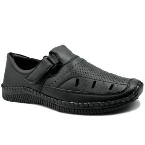 GLOSSY LIFE -MEN SANDAL -BLACK <br>GL-004