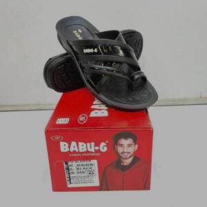 BABU G-VSR-MEN SLIPPER-BLACK-<br>BG - 6666-(6X9)