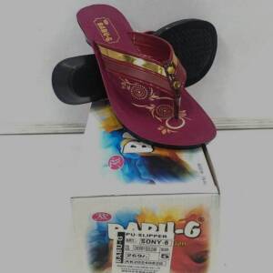 VSR-WOMEN SLIPPER-CHERRY/GOLD-<br>SONY - 08-(5X8)