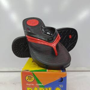 BABU-G-MAN SLIPPER-BK/RED-<br>BG-120-(6X9)