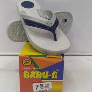 BABU-G-MAN SLIPPER-GRY/NAVY-<br>BG-120 -(6X9)
