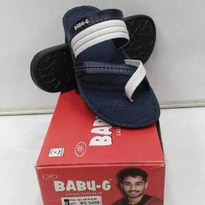 BABU-G-MAN SLIPPER-BLU/WHT-<br>BG-5448 -(6X9)