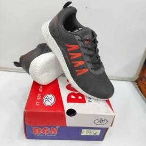 BABU G-BGN-MEN SHOES-BLACK/RED<br>BGN-4-(6X9)