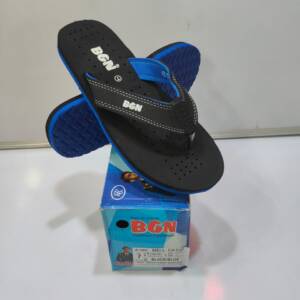 BABU-G-BGN-MAN SLIPPER-BLACK/BLUE-<br>FLIP FLOP-(6X9)