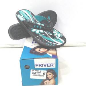 BABU G-VSR-LADIES SLIPPER-GREEN/PINK, WHT/GREEN-<br>FRIVER-497-(5X8)