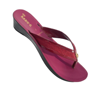 BABU G-LADIES SLIPPER-CHERRY,BLACK-<br>JANVI-201-(4X7)