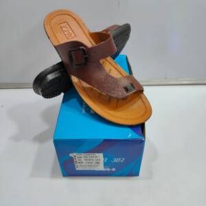 BABU-G-VSR-MAN SLIPPER-BROWN/TAN-<br>JIO-04 -(6X9)