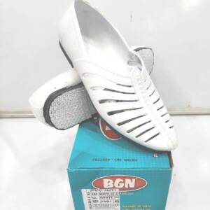 BABU G-MEN PVC SHOES-WHITE<br>MUKHIYA JI DLX-(6X9)