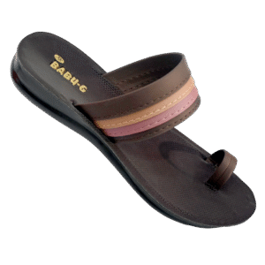 BABU G-LADIES SLIPPER-BROWN-<br>RESHMA-9-(4X7)