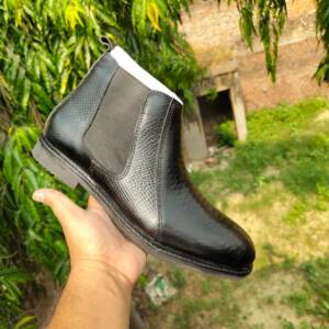 HD BLUE- MEN BOOT -BLACK-<br>HD-002(6X10)