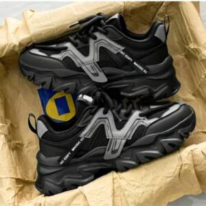 TIGONIS- MEN FASHION SHOES- BLACK/GRAY-<br>TGS-008