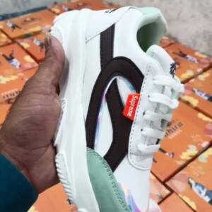 GLOSSY LIFE -WOMEN SPORTS- WHITE/GREEN- br>GL-019