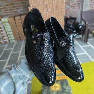 KENSOLE MENS FORMAL SHOES BLACK <br> (6X10)