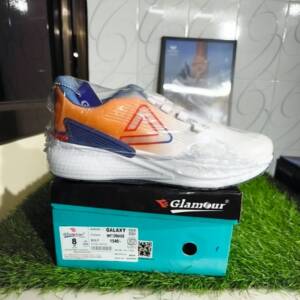 REAL & GLAMOUR- MEN'S SPOTS-WHITE/ORNG <br> GALAXY