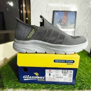 REAL & GLAMOUR- MEN'S SPOTS-D GREY <br>SLIP IN