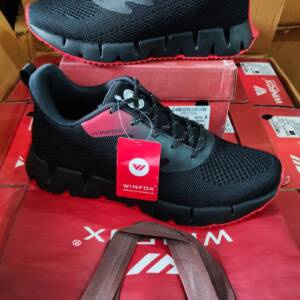 KENSOLE WINFOX MEN SPORTS SHOES ZIG ZAG <br>BLACK