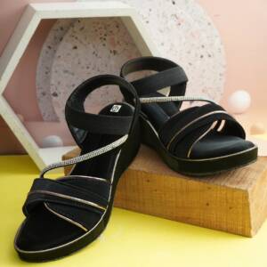 MADAM MAYA- LADIES SANDAL-BLACK<br>MM_014
