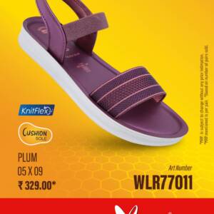 WALKAROO- LADIES SANDAL-PLUM- br>WLR77011