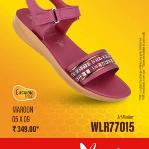 WALKAROO- LADIES SANDAL-MAROON- br>WLR77015