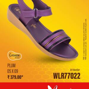 WALKAROO- LADIES SANDAL-PLUM- br>WLR77022