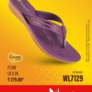 WALKAROO- LADIES SLIPPER-PLUM- <br>WL7129