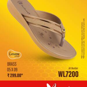 WALKAROO- LADIES SLIPPER-BRASS- <br>WL7200