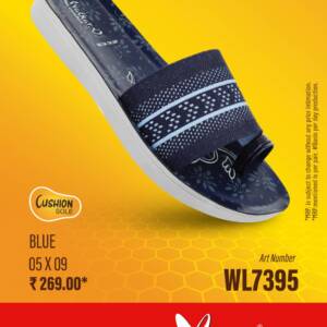 WALKAROO- LADIES SLIPPER-BLUE- <br>WL7395