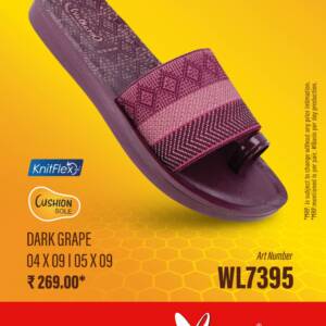 WALKAROO- LADIES SLIPPER-DARK GRAPE- <br>WL7395