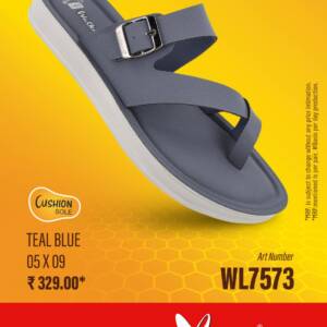 WALKAROO- LADIES SLIPPER- TEAL BLUE- br>WL7573