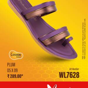 WALKAROO- LADIES SLIPPER- PLUM- <br>WL7628