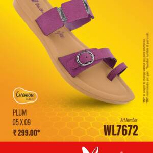 WALKAROO- LADIES SLIPPER- PLUM- <br>WL7672