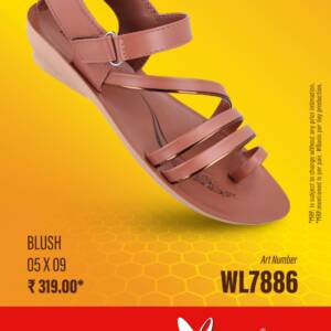 WALKAROO- LADIES SANDAL-BLUSH- <br>WL7886
