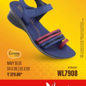 WALKAROO- LADIES SANDAL-NAVY BLUE- br>WL7908